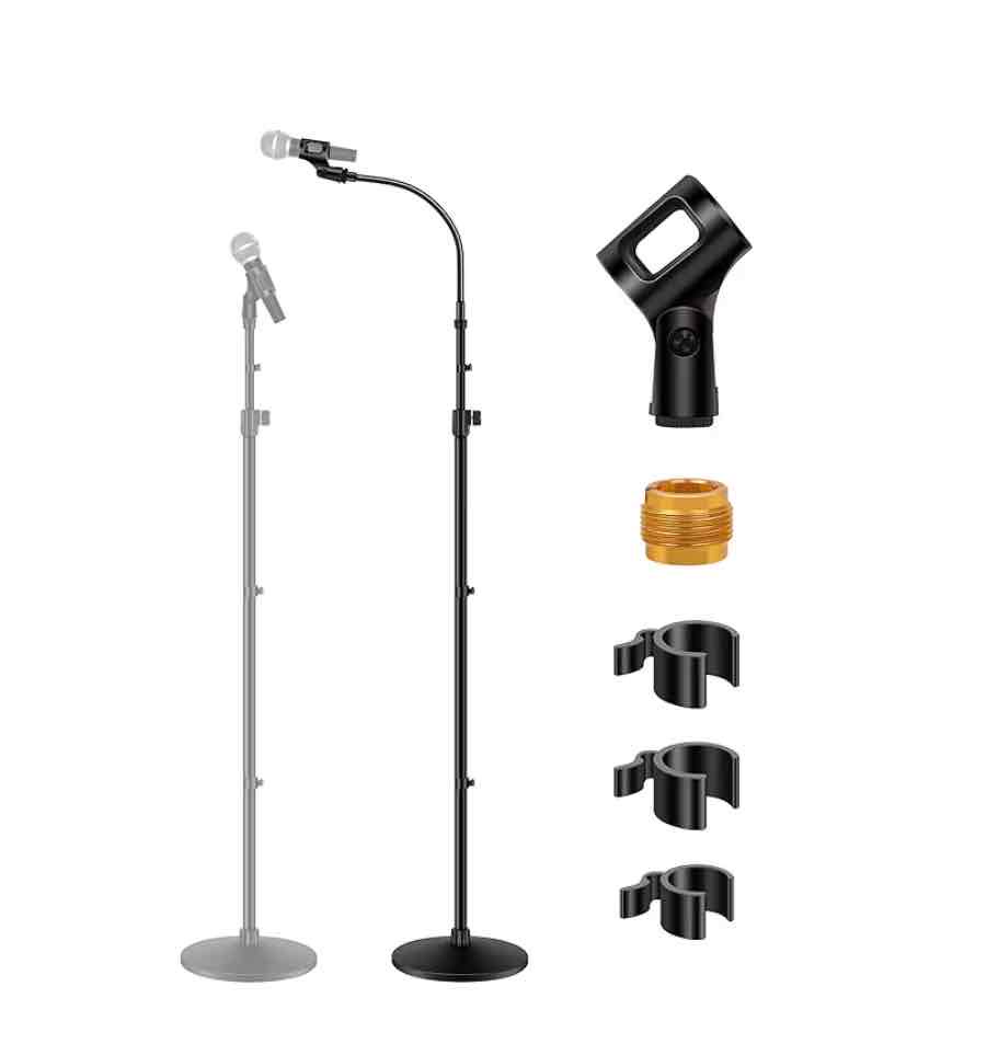 Shure Microphone (wired) with Floor Stand and XLR Cable – For rent in State College, Pennsylvania – Happy Valley Equipment Rentals | RNTR.com – Image 2 of 3