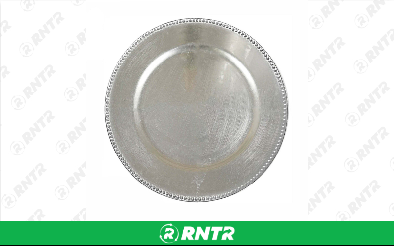 Generic 12 Silver Charger - Acrylic – For rent in Hiram, Georgia – Unlimited Party Rental | RNTR.com – Image 1 of 1
