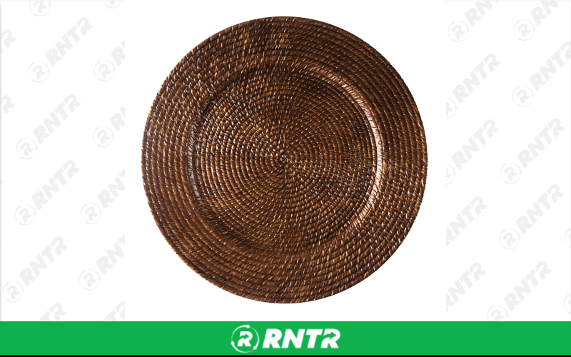 Generic 13 Rattan Charger - Fruitwood – For rent in Hiram, Georgia – Unlimited Party Rental | RNTR.com – Image 1 of 1