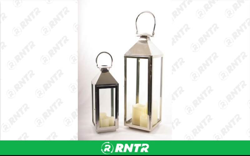 Generic 14 Lantern - Chrome w/ Glass Panels – For rent in Hiram, Georgia – Unlimited Party Rental | RNTR.com – Image 1 of 1