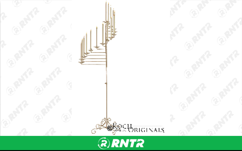 Generic 15 Light Spiral Candelabra - Bronze Leather (Pair) – For rent in Hiram, Georgia – Unlimited Party Rental | RNTR.com – Image 1 of 1