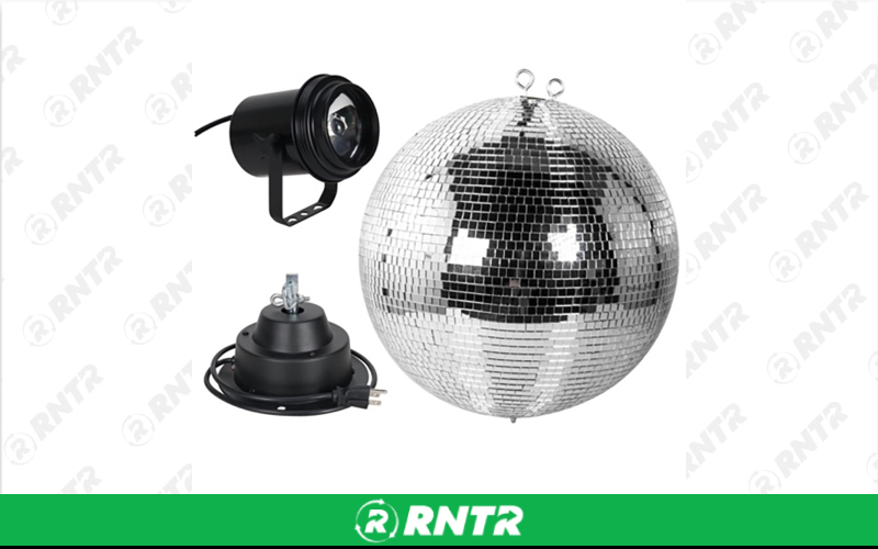 Generic 16 Mirror Ball w/ Turner – For rent in Hiram, Georgia – Unlimited Party Rental | RNTR.com – Image 1 of 1