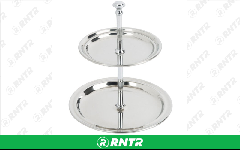 Generic 2 Tier Tray - Chrome – For rent in Hiram, Georgia – Unlimited Party Rental | RNTR.com – Image 1 of 1