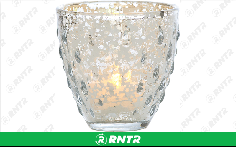 Generic 3 Mercury Glass Votive Cup w/ Tea Light – For rent in Hiram, Georgia – Unlimited Party Rental | RNTR.com – Image 1 of 1