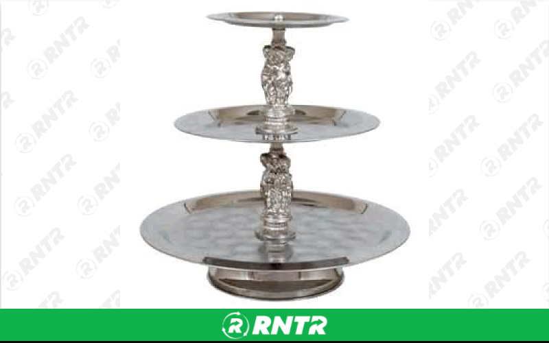 Generic 3 Tier Tray - Chrome Trim – For rent in Hiram, Georgia – Unlimited Party Rental | RNTR.com – Image 1 of 1