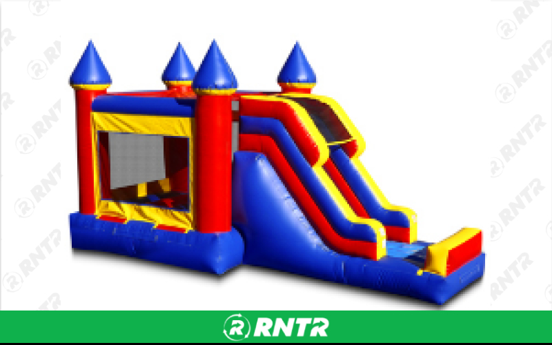 Generic 4-n-1 Castle Moonwalk/Slide Combo - Blue – For rent in hiram, georgia – Unlimited Party Rental | RNTR.com – Image 1