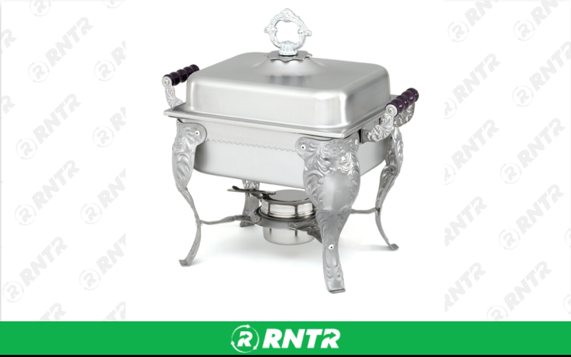 Generic 4 Quart Floral Leg Chafer - Square – For rent in Hiram, Georgia – Unlimited Party Rental | RNTR.com – Image 1 of 1