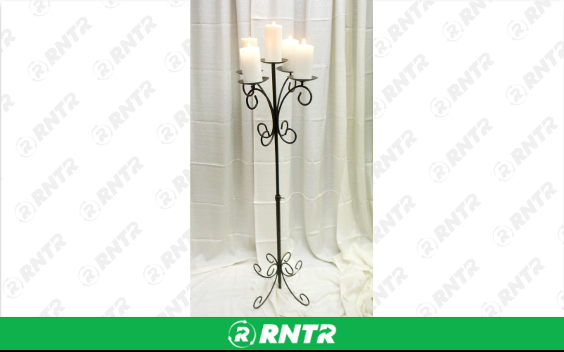 Generic 5 Light Pillar Tree Candelabra - Bronze Leather (Pair) – For rent in Hiram, Georgia – Unlimited Party Rental | RNTR.com – Image 1 of 1