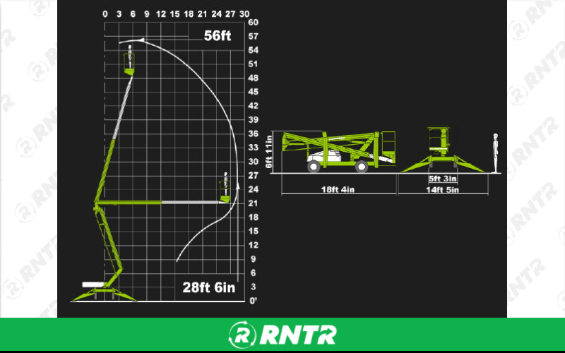 Generic 50' SELF PROPELLED LIFT W/ OUTRIGGERS – For rent in johnson-city, tennessee – East Tennessee Rent-Alls | RNTR.com – Image 1