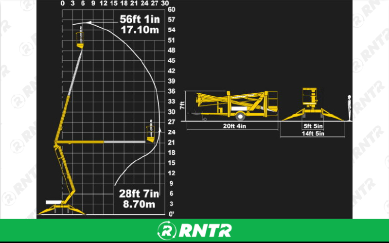Generic 50' TOWABLE BUCKET LIFT – For rent in johnson-city, tennessee – East Tennessee Rent-Alls | RNTR.com – Image 1