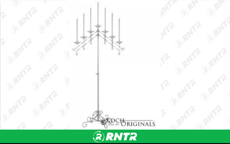 Generic 7 Light Adjustable Candelabra - Nickel (Pair) – For rent in Hiram, Georgia – Unlimited Party Rental | RNTR.com – Image 1 of 1