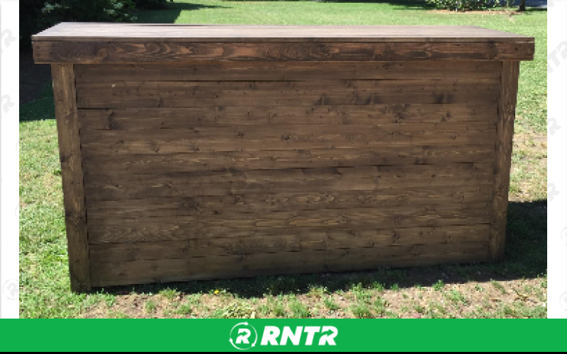 Generic 7' Rustic Bar - 6' Prep Table Not Included – For rent in Hiram, Georgia – Unlimited Party Rental | RNTR.com – Image 1 of 1