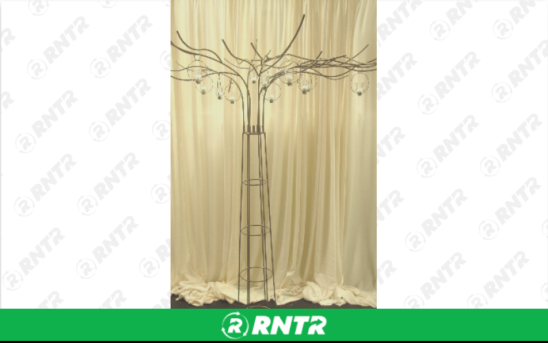 Generic 8' H Twig Tree w/ 10 Votive Globes - Bronze Leather – For rent in Hiram, Georgia – Unlimited Party Rental | RNTR.com – Image 1 of 1
