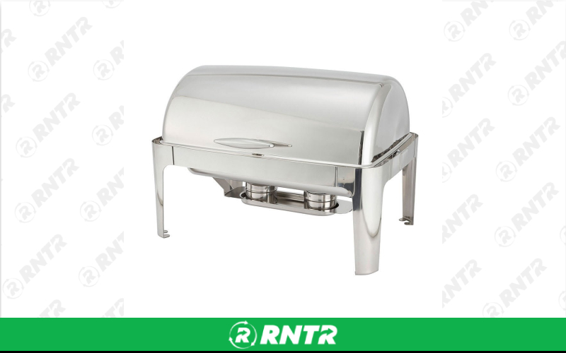 Generic 8 Quart Chrome Chafer w/ Roll Top – For rent in Hiram, Georgia – Unlimited Party Rental | RNTR.com – Image 1 of 1