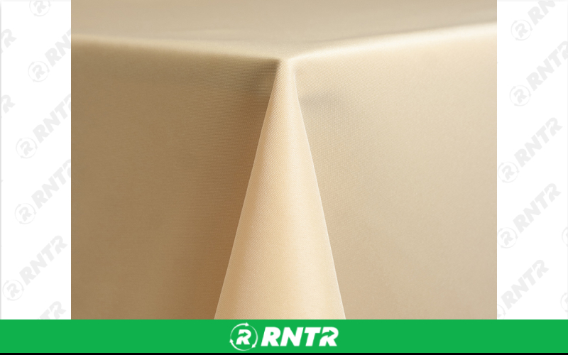 Generic 90 Round Tablecloth - Beige – For rent in Hiram, Georgia – Unlimited Party Rental | RNTR.com – Image 1 of 1