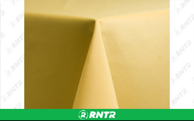 Generic 90 x 132 Cloth - To the Floor on 6' Table - Maize (Pastel Yellow) – For rent in Hiram, Georgia – Unlimited Party Rental | RNTR.com – Image 1 of 1