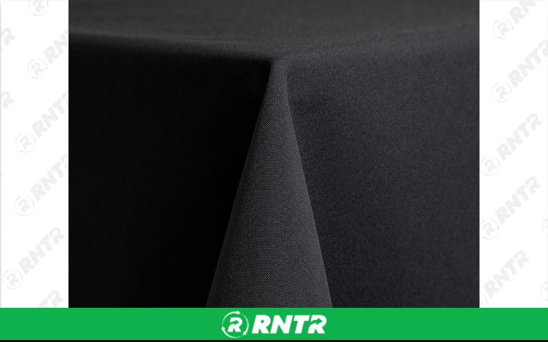 Generic 90 x 156 Cloth - To the Floor on 8' Table - Black – For rent in Hiram, Georgia – Unlimited Party Rental | RNTR.com – Image 1 of 1