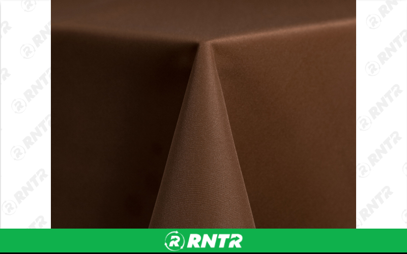 Generic 90 x 156 Cloth - To the Floor on 8' Table - Chocolate – For rent in Hiram, Georgia – Unlimited Party Rental | RNTR.com – Image 1 of 1