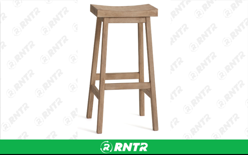 Generic Bar Stool - Wooden Saddle Style - Natural Finish – For rent in Hiram, Georgia – Unlimited Party Rental | RNTR.com – Image 1 of 1