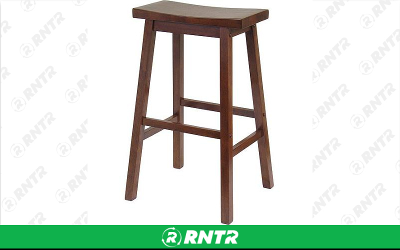 Generic Bar Stool - Wooden Saddle Style - Walnut – For rent in Hiram, Georgia – Unlimited Party Rental | RNTR.com – Image 1 of 1