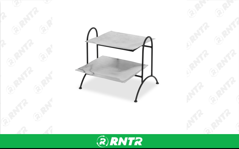 Generic Double Tray on Wrought Iron Stand – For rent in Hiram, Georgia – Unlimited Party Rental | RNTR.com – Image 1 of 1