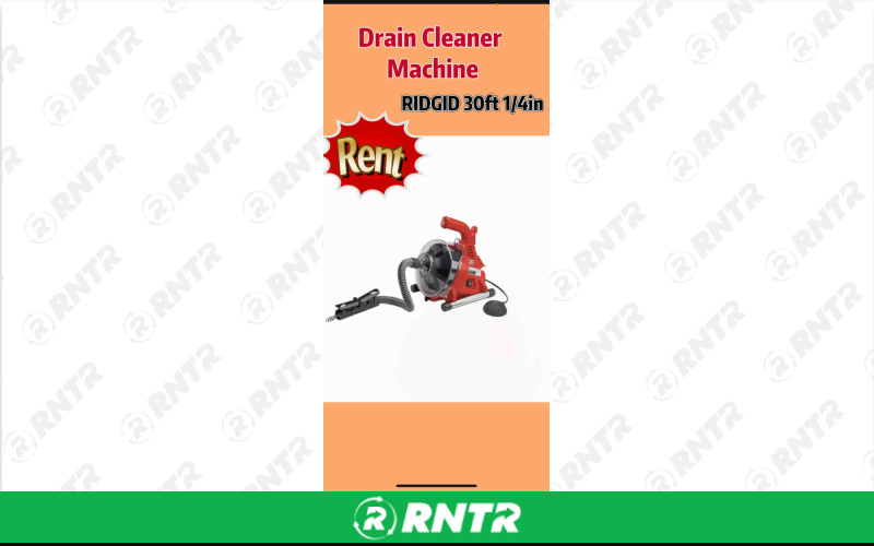 RIDGID 30ft 1/4in Drain Cleaner Machine – For rent in wilmington, north-carolina – quickrent equipment llc | RNTR.com – Image 1