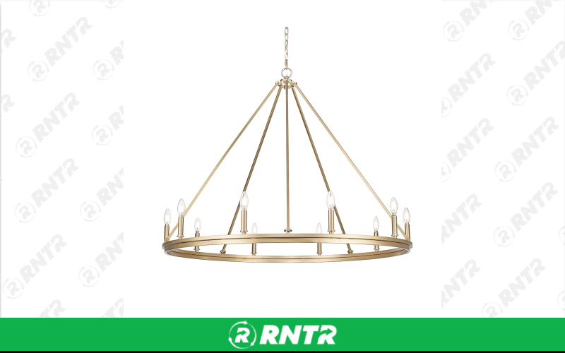 Generic Gold Hoop Chandelier - 10 Light - 42 Diameter – For rent in Hiram, Georgia – Unlimited Party Rental | RNTR.com – Image 1