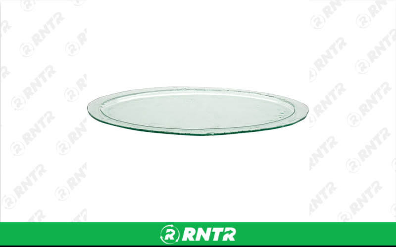 Generic Oval Tray - 20 x 15 Diameter - Green Tinted Glass – For rent in Hiram, Georgia – Unlimited Party Rental | RNTR.com – Image 1 of 1