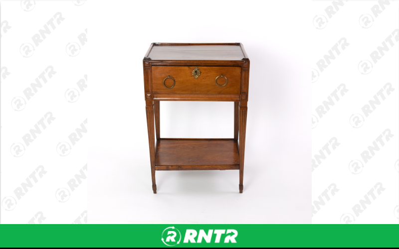 Generic Side Table w/ Shelf - Antique Walnut – For rent in Hiram, Georgia – Unlimited Party Rental | RNTR.com – Image 1 of 1