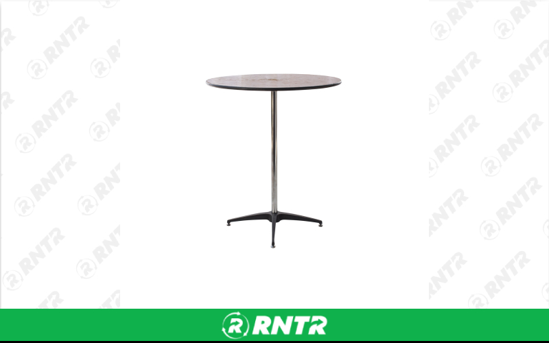 Generic Silver Bridal Table - 36 Pedestal Top – For rent in Hiram, Georgia – Unlimited Party Rental | RNTR.com – Image 1 of 1
