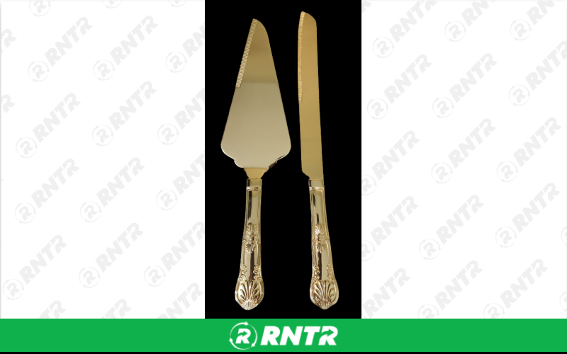 Generic Silver Cake Knife/Server Set - Tassel Handle – For rent in Hiram, Georgia – Unlimited Party Rental | RNTR.com – Image 1 of 1