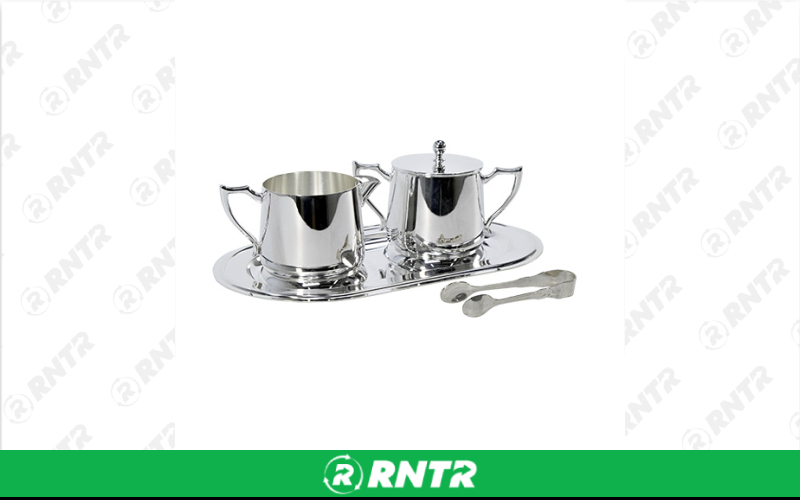 Generic Silver Sugar & Creamer Set w/ Tray – For rent in Hiram, Georgia – Unlimited Party Rental | RNTR.com – Image 1 of 1
