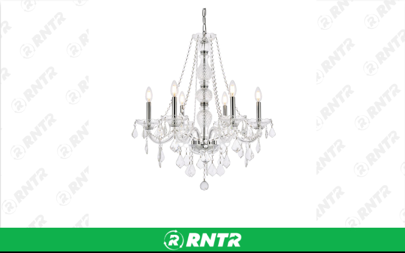 Generic Small Crystal Chandelier - 6 Light – For rent in Hiram, Georgia – Unlimited Party Rental | RNTR.com – Image 1
