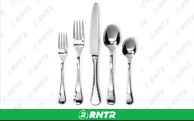 Generic Stainless Dinner Fork - Bastia Hammered – For rent in Hiram, Georgia – Unlimited Party Rental | RNTR.com – Image 1 of 1