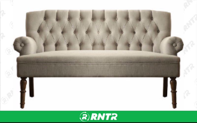 Generic Tufted Settee - Beige – For rent in Hiram, Georgia – Unlimited Party Rental | RNTR.com – Image 1