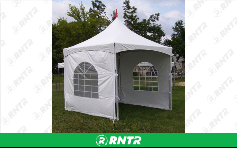 Generic 10x10 High Peak Frame Tent – For rent in Howell, New Jersey – Mr. Happy Party Rentals | RNTR.com – Image 2 of 3