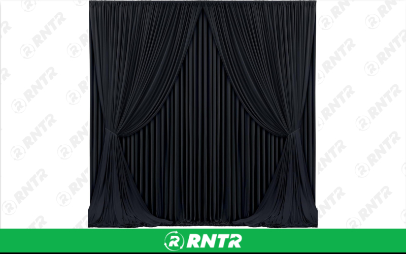 Creations 10' x 12' Black Fabric Backdrop – For rent in Alexandria, Minnesota – Creations Weddings & Events | RNTR.com – Image 2 of 2