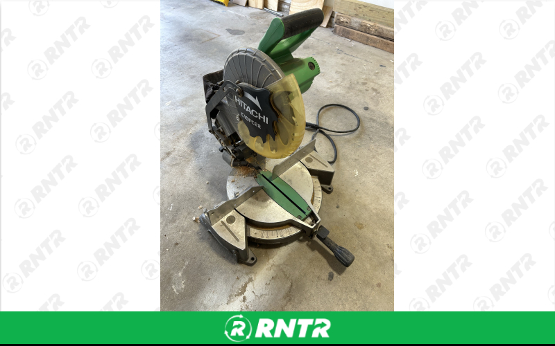 Hitachi 10" mitre saw – For rent in Tulsa, Oklahoma – DLK Rentals | RNTR.com – Image 1 of 1