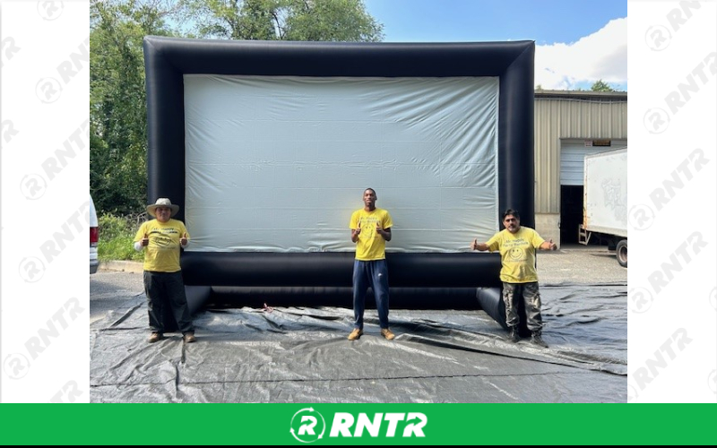 Generic 14' x 7 1/2' Movie Screen & Sound Package – For rent in Howell, New Jersey – Mr. Happy Party Rentals | RNTR.com – Image 3 of 3