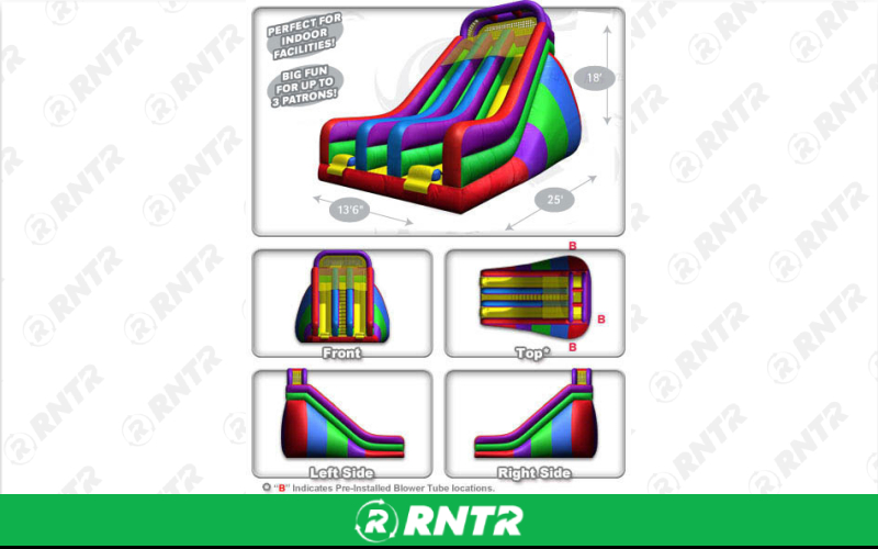 Generic 18' Wacky Dual Lane Slide – For rent in howell, new-jersey – Mr. Happy Party Rentals | RNTR.com – Image 1