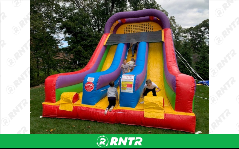 Generic 18' Wacky Dual Lane Slide – For rent in Howell, New Jersey – Mr. Happy Party Rentals | RNTR.com – Image 2 of 2