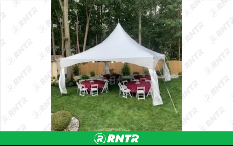 Generic 20x20 High Peak Frame Tent – For rent in Howell, New Jersey – Mr. Happy Party Rentals | RNTR.com – Image 2 of 2