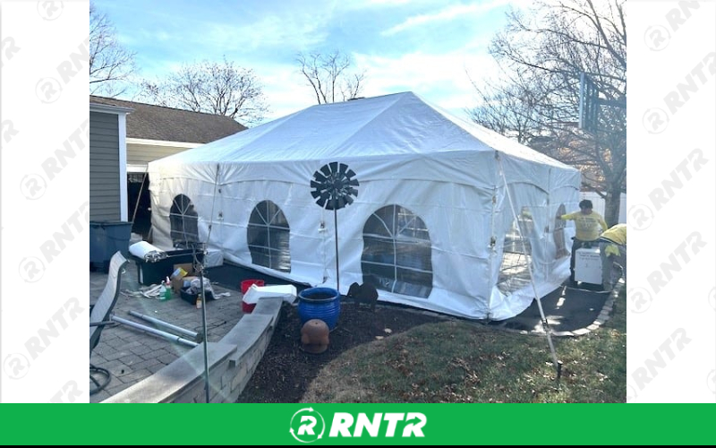 Generic 20x30 Heated Tent Package -  Warmer Tension Tent – For rent in howell, new-jersey – Mr. Happy Party Rentals | RNTR.com – Image 1