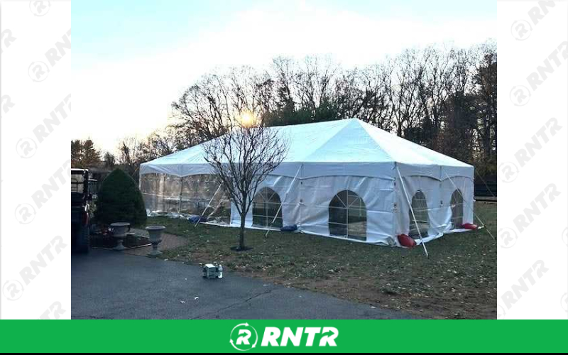 Generic 20x40 Heated Tent Package -  Warmer Tension Tent – For rent in Howell, New Jersey – Mr. Happy Party Rentals | RNTR.com – Image 2 of 2