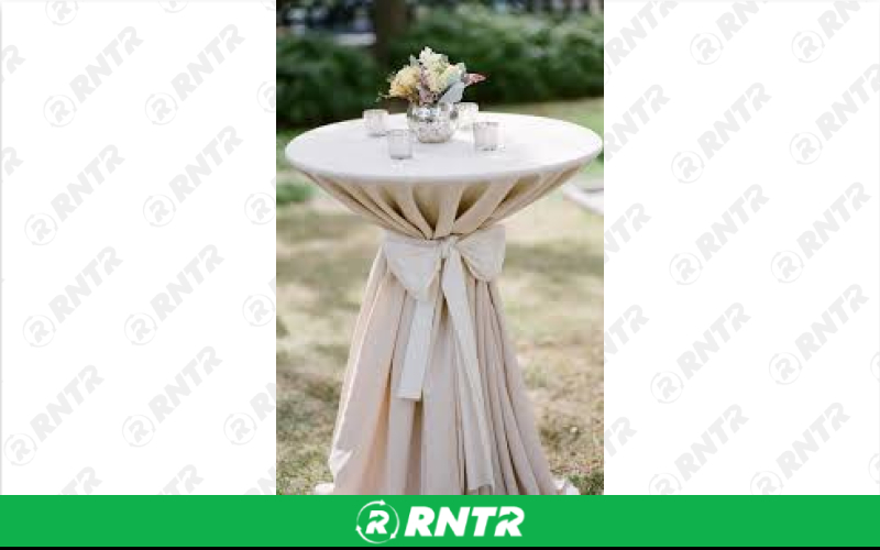 Wood 30" High top Cocktail Table – For rent in Brooten, Minnesota – Z Rental  | RNTR.com – Image 2 of 3