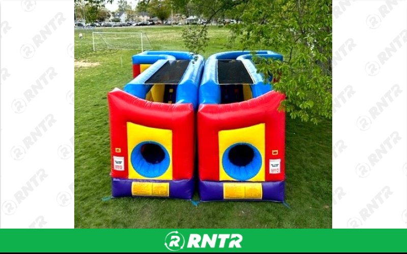 Generic 34' Dual Lane Obstacle Course Competition – For rent in howell, new-jersey – Mr. Happy Party Rentals | RNTR.com – Image 1