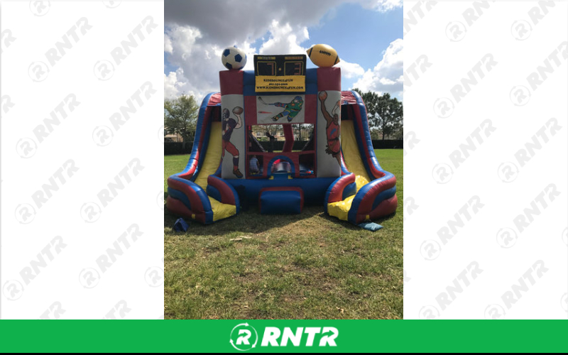 Generic 4 in 1 Sport Dual Lane Slide – For rent in mangonia-park, florida – kids bounce 4 fun | RNTR.com – Image 1