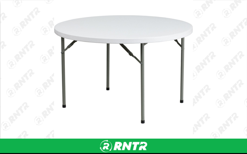 Generic 48in Round Table(seats 4-6) – For rent in Lilburn, Georgia – JVC's Party Rentals & Event Hall | RNTR.com – Image 2 of 2