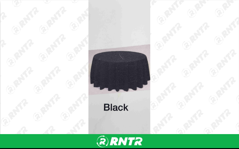 Generic 60x120 Square Linen (Black 133) – For rent in Seneca Falls, New York – Upstate Party Rental inc | RNTR.com – Image 2 of 5