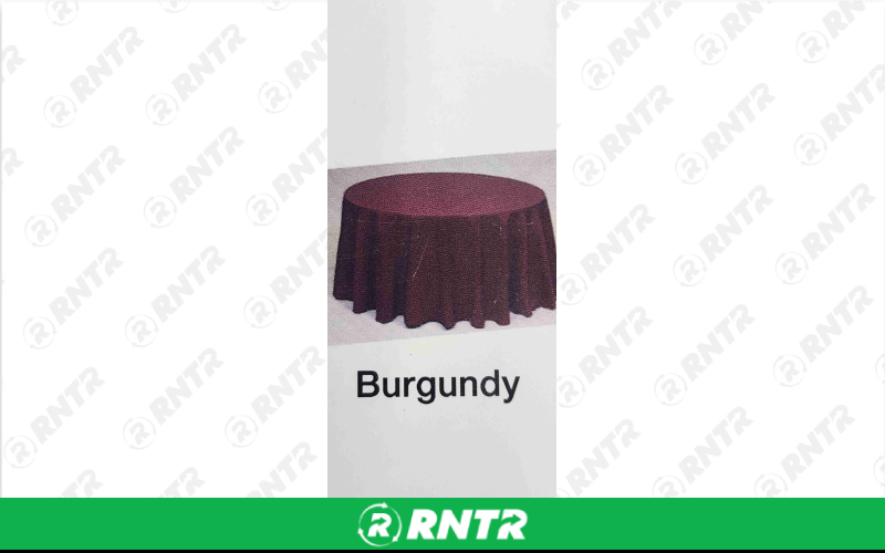 Generic 60x120 Square Linen (Burgundy 132) – For rent in Seneca Falls, New York – Upstate Party Rental inc | RNTR.com – Image 2 of 5